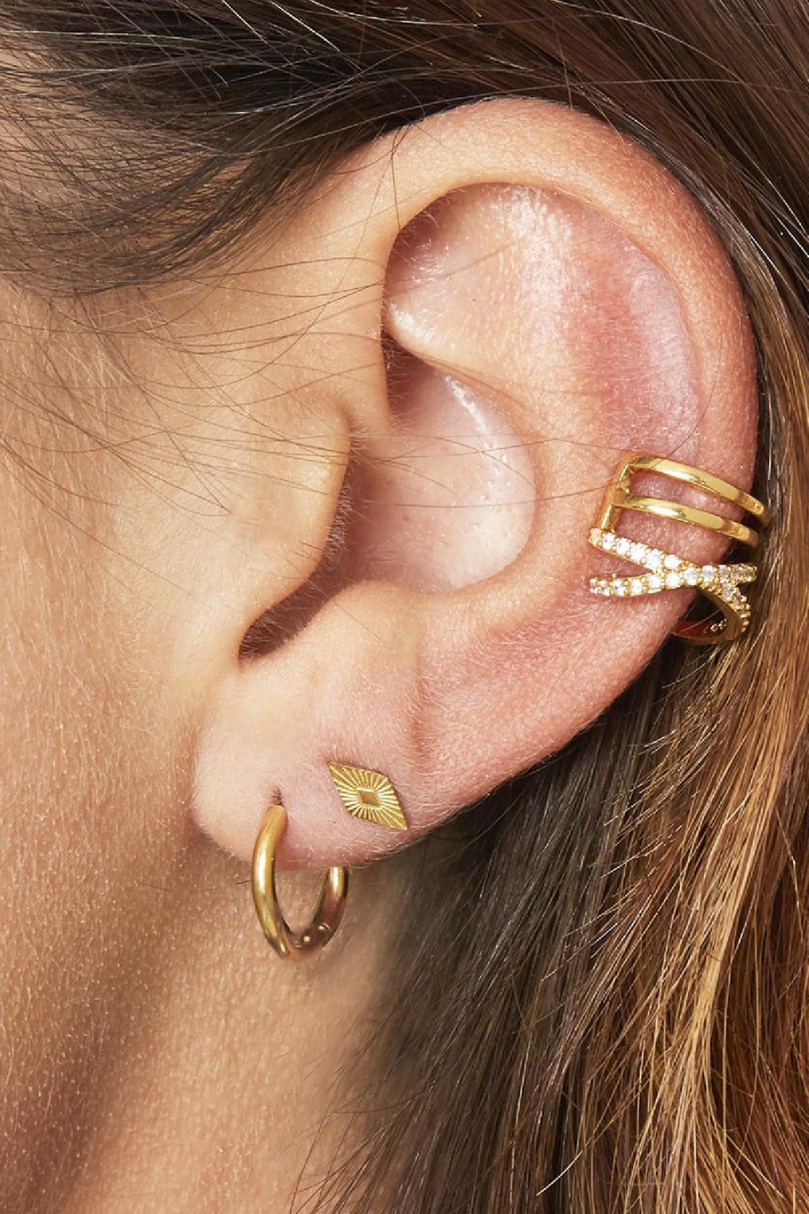 Earcuff Grace Silver Color Copper Picture2
